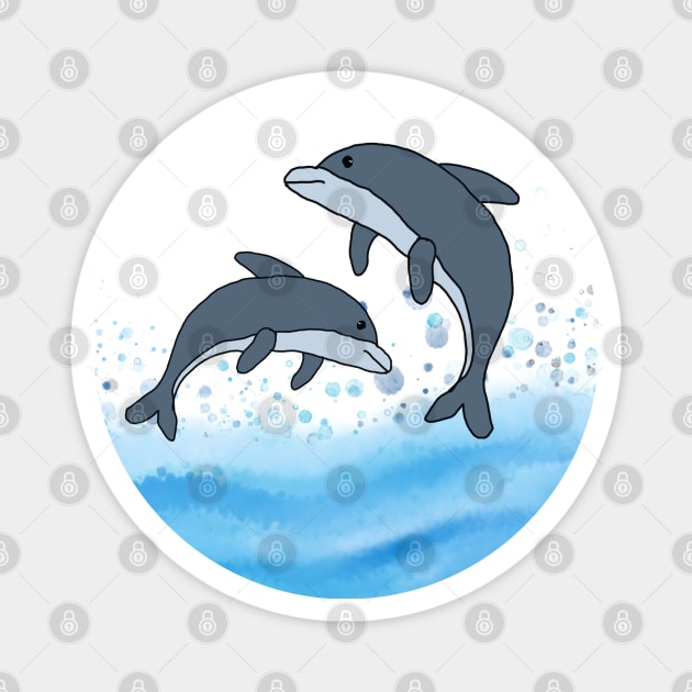 CUTE DOLPHINS Magnet by sentha